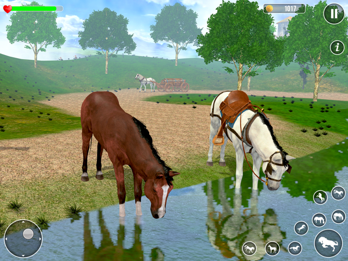 Virtual Wild Horse Family Game