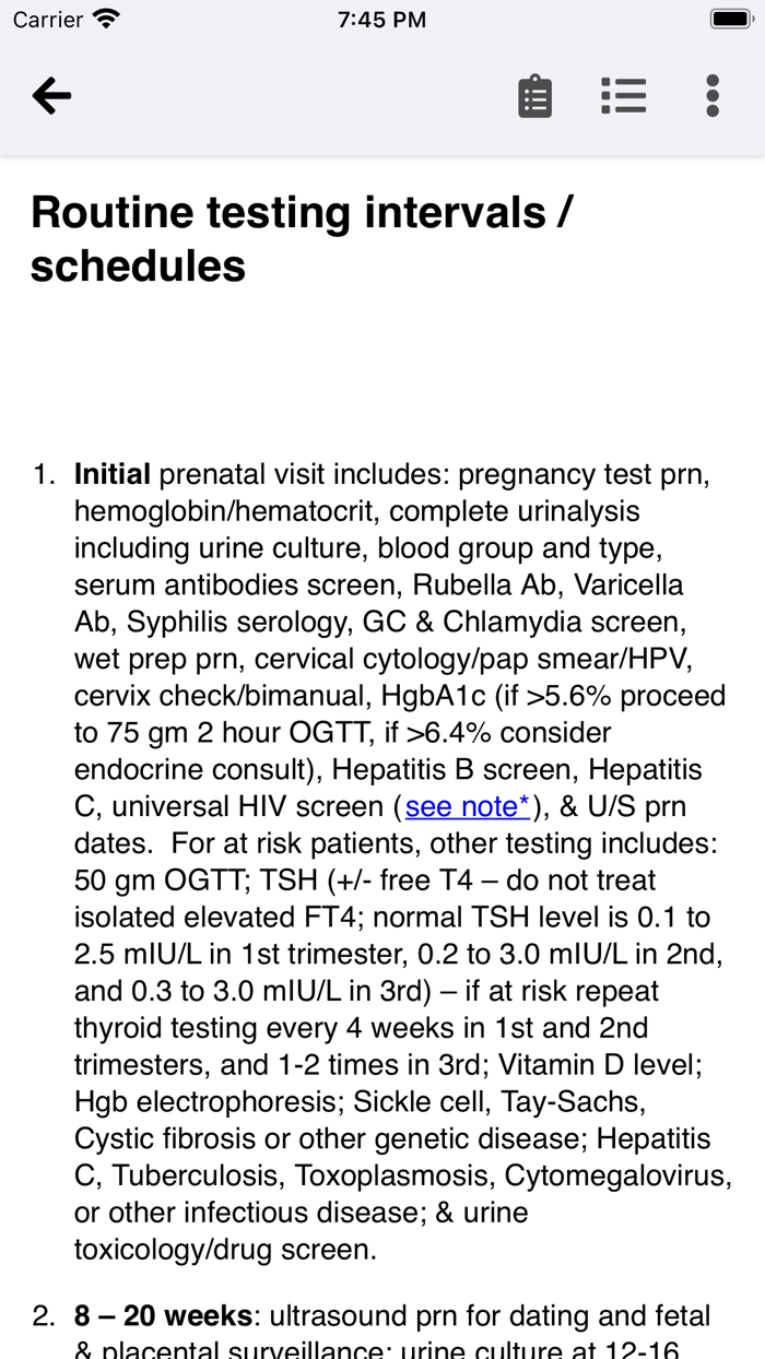 Obstetric Prenatal Care