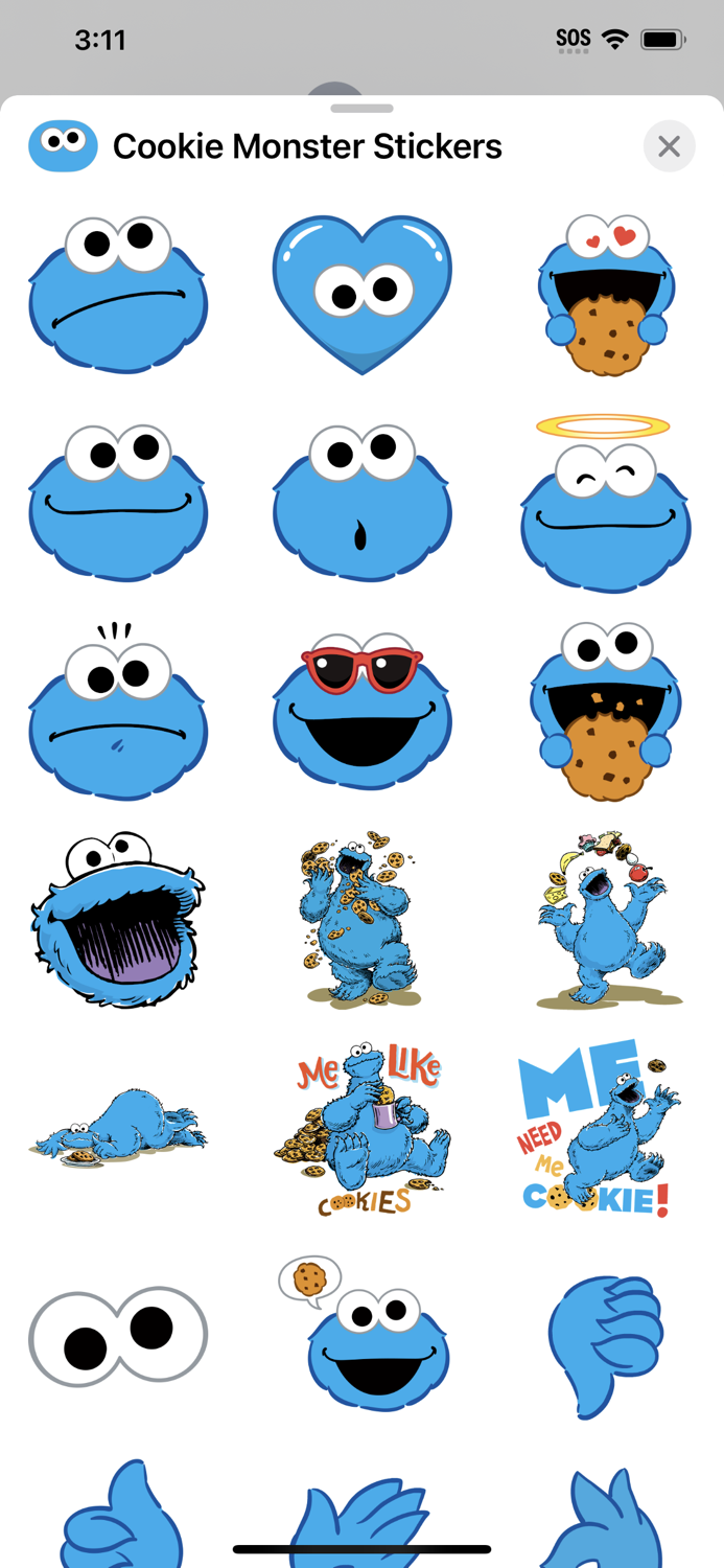 Cookie Monster Stickers