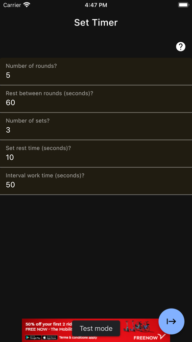 HIIT Countdown Screenshot