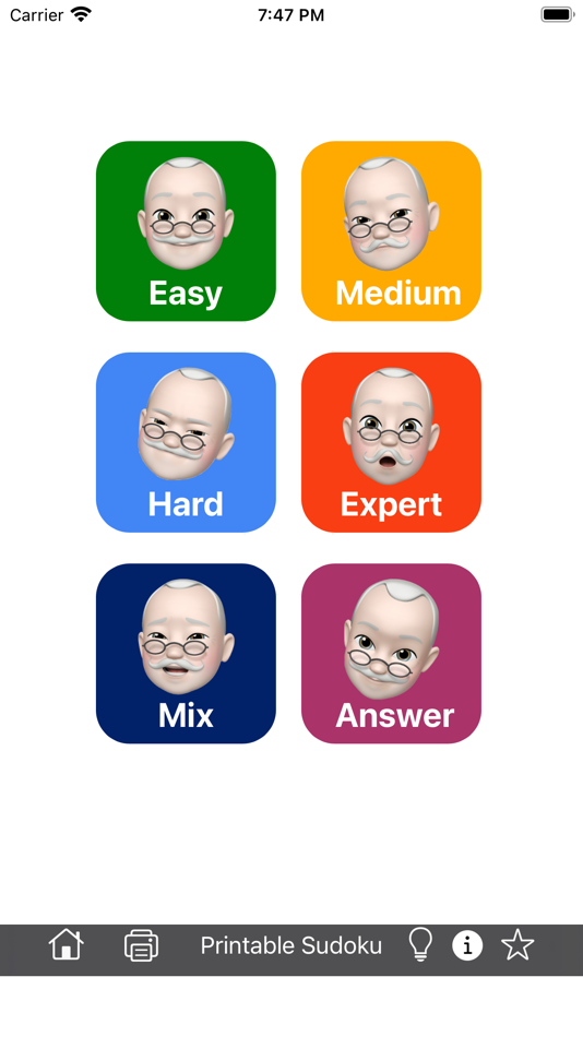 #1. Printable Sudoku (iOS) Podle: H Valeur
