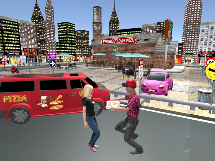 Pizza Delivery Boy City Drive