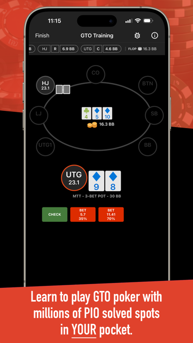 Screenshot #1 pour Postflop+ GTO Poker Trainer