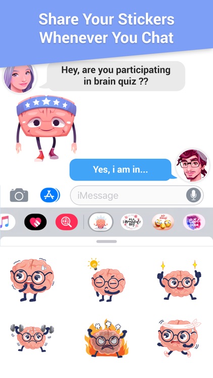Brain Stickers for iMessage