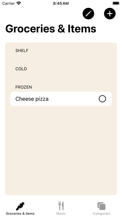BasicList: Groceries & Meals Screenshot