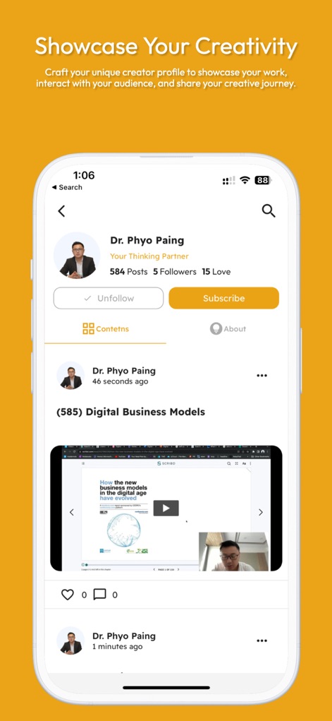 Insidernote - insidernote-creator-profile-interface