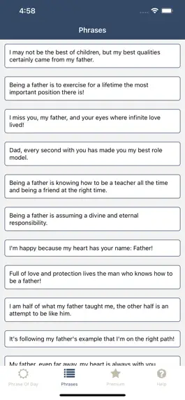 Game screenshot Phrases for Father apk