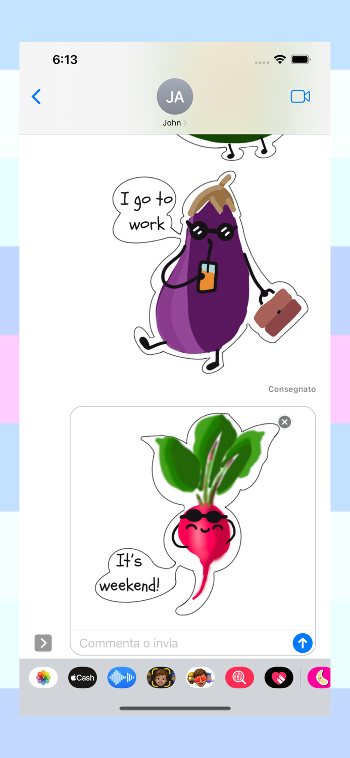 chatty fruit stickers