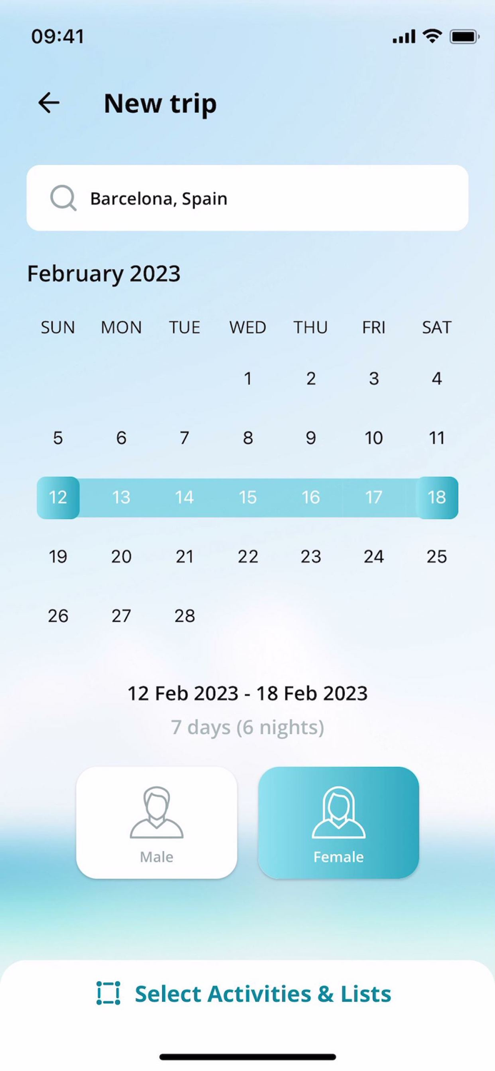 Packing List  Trip Planner