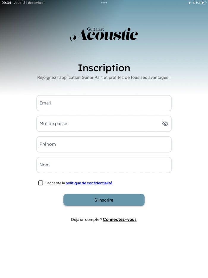 Guitarist Acoustic•Bleu Petrol