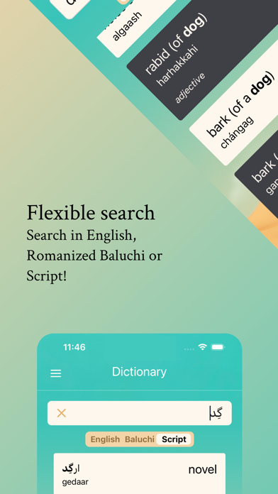 Baluchi Dictionary Screenshot