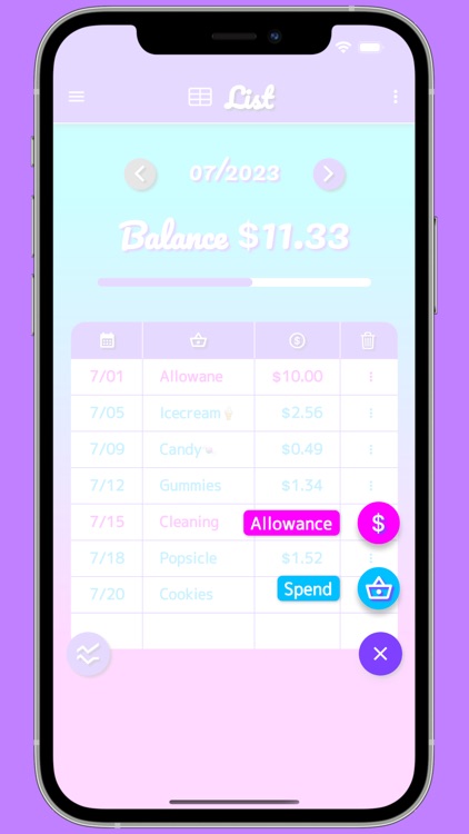 Kawaii Allowance Tracker screenshot-4