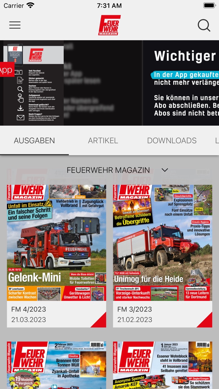 Feuerwehr Magazin