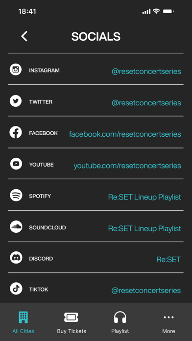 Re:SET Concert Series Screenshot