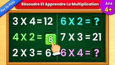 Screenshot #1 pour Jeux de multiplication enfants