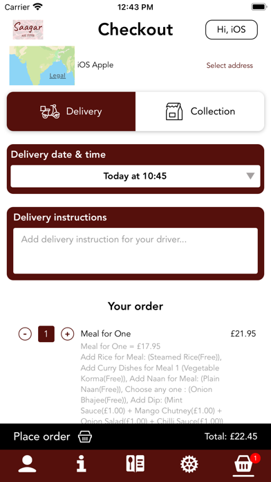 Saagar Tandoori Balti Screenshot