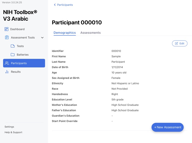 NIH Toolbox V3 Arabic