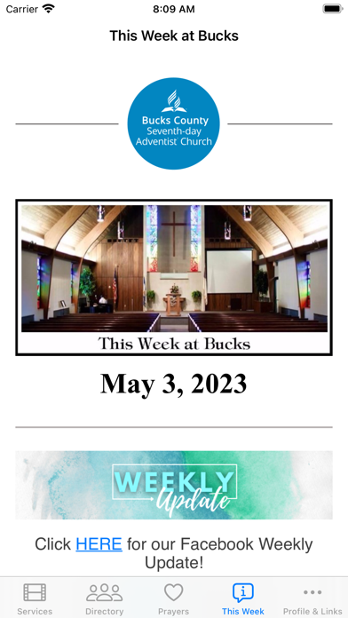 Bucks & Fairview SDA Churches Screenshot