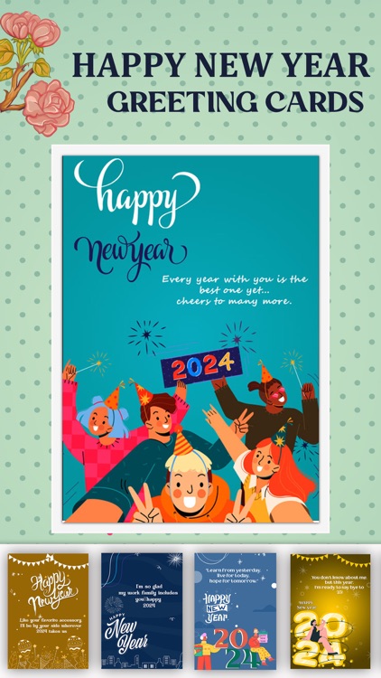 New Year Greeting Invite Card