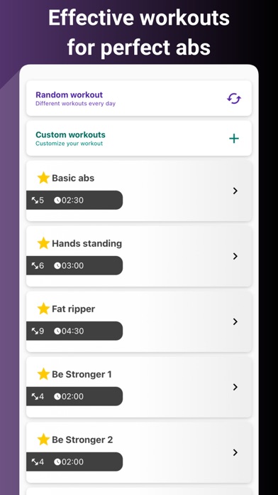 Abs workout Be Stronger Screenshot