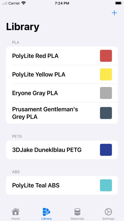 Filament Swatches