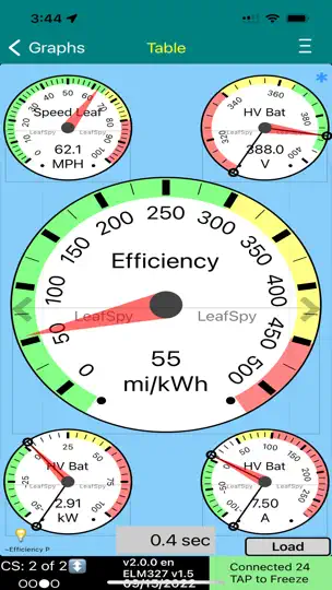 Скриншот LeafSpy Pro на iPhone 9