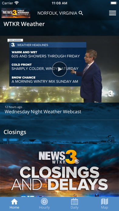 News 3's First Warning Weather Screenshot