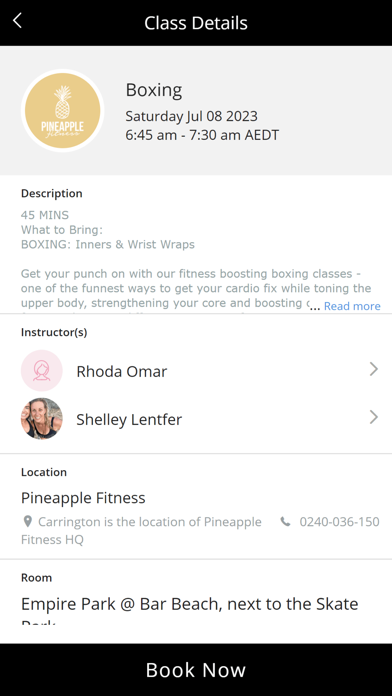 Pineapple Fitness Screenshot