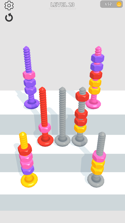 #7. Bolt Sorting (iOS) By: Babil Studios