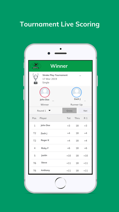 BPGC Golf App Screenshot