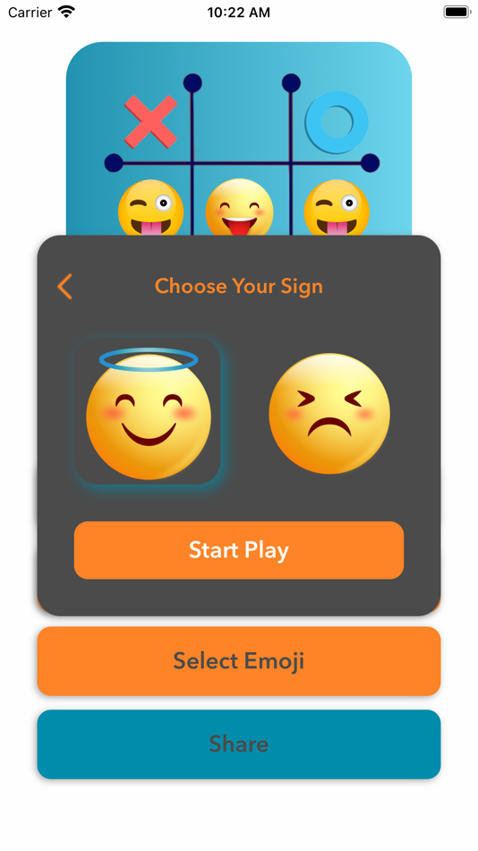 #5. Tic Tac Toe - Emoji XO (iOS) By: Sumita Hirpara