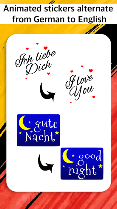 German to English Stickers Screenshot