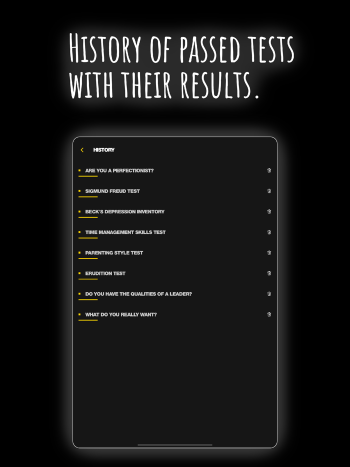 Psychological tests and quizzes