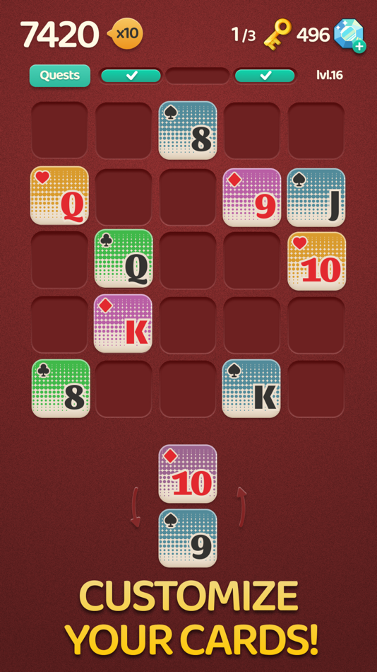 #5. Cards Up! Merge Puzzle (iOS) Podle: Mousetrap Games