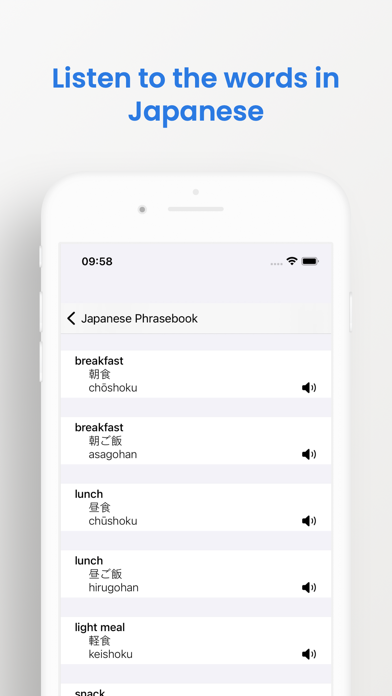 Japanese Phrasebook (Travel) Screenshot