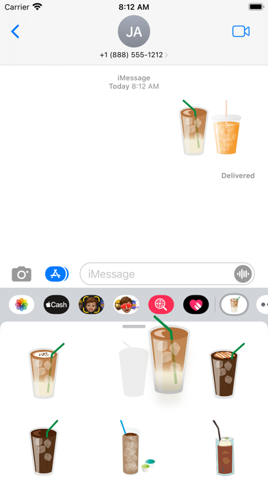 Cute drink sticker Screenshot