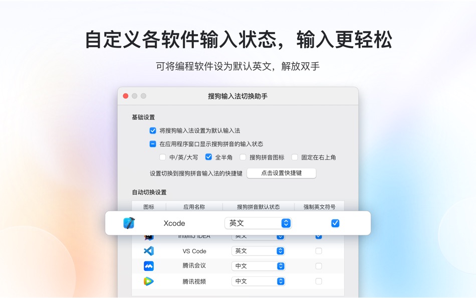 #1. 搜狗输入法切换助手 (macOS) 由: Beijing Sogou Technology Development Co.,Ltd.