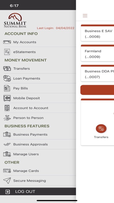 Summit National Bank Business Screenshot