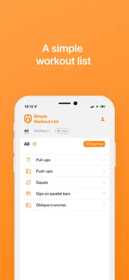 Game screenshot Simple Workout List apk