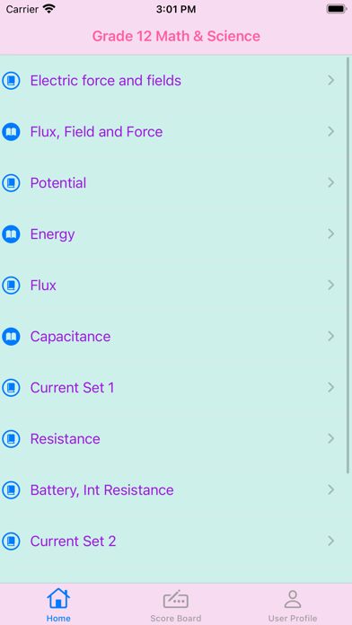 Grade 12 Math & Science Screenshot