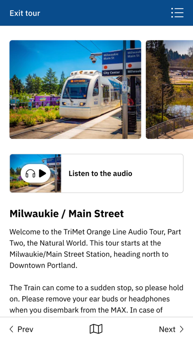 TriMet Orange Line Tour Screenshot
