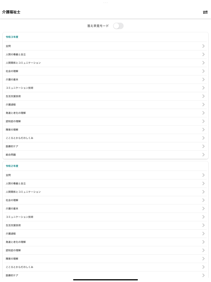 介護福祉士　試験過去問