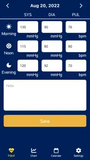 blood pressure notepad iphone screenshot 1