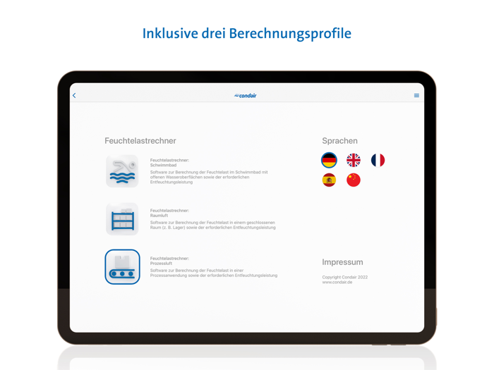 Feuchtelastrechner Raumluft