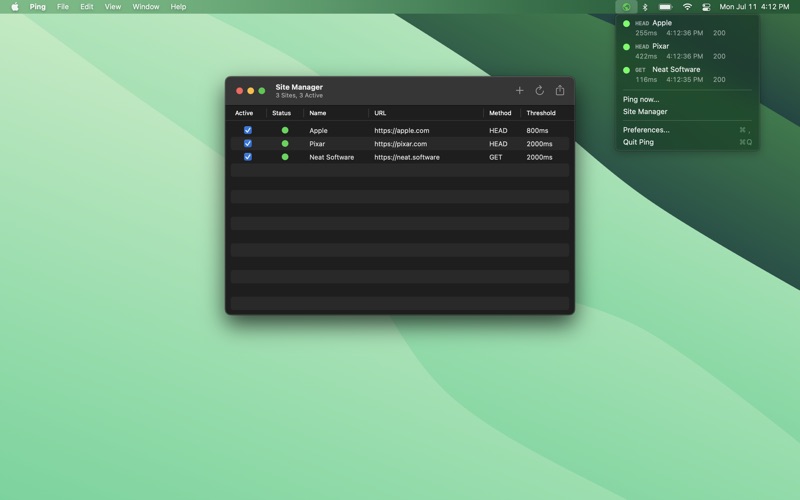 Screenshot #2 pour Ping • Uptime Monitor