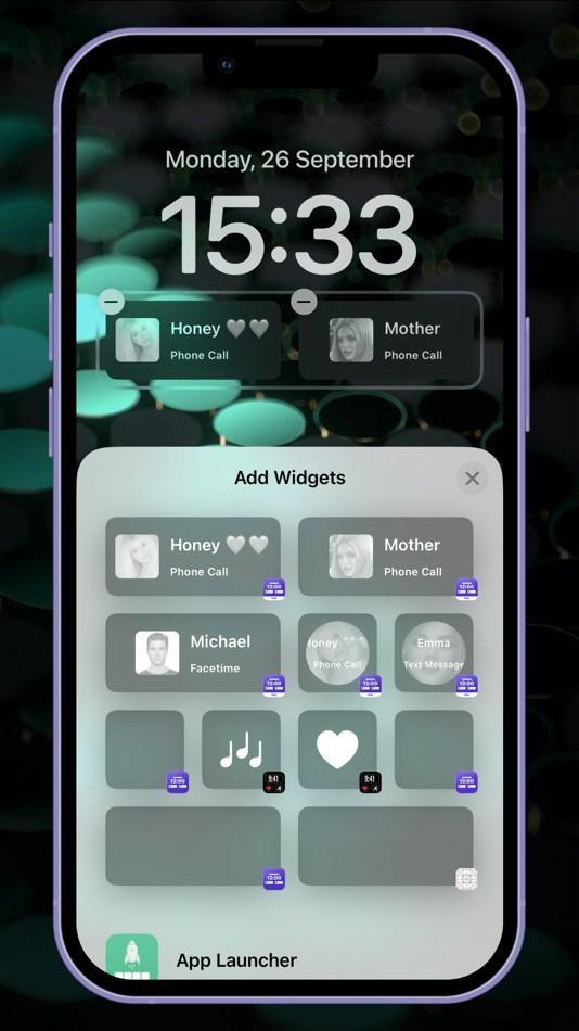 #5. Contact Lockscreen Widget Pro (iOS) By: MAX COOL CO., LTD