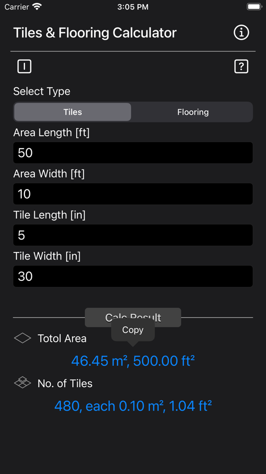 #5. Tiles and Flooring Calculator (iOS) By: Heng Jia Liang