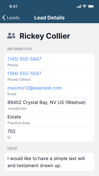 Unbundled Attorney Screenshot