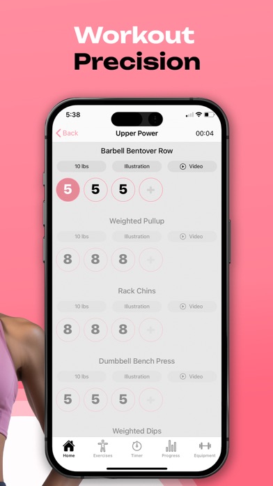 Weight Lifting for Women Plan Screenshot