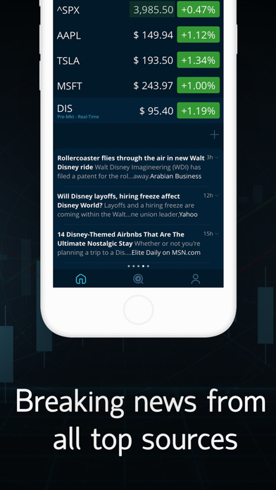 LiveQuote Stock Market Tracker Screenshot
